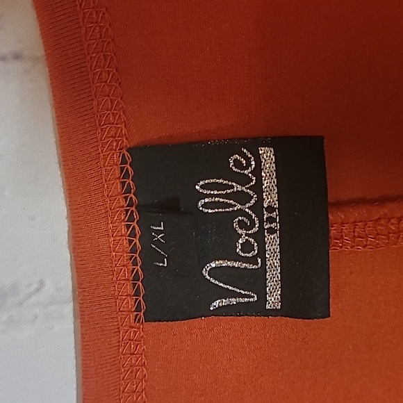 Rust Burnt Orange Long Sleeve Scoop Neck Tunic Top Size L/XL - Picture 3 of 7